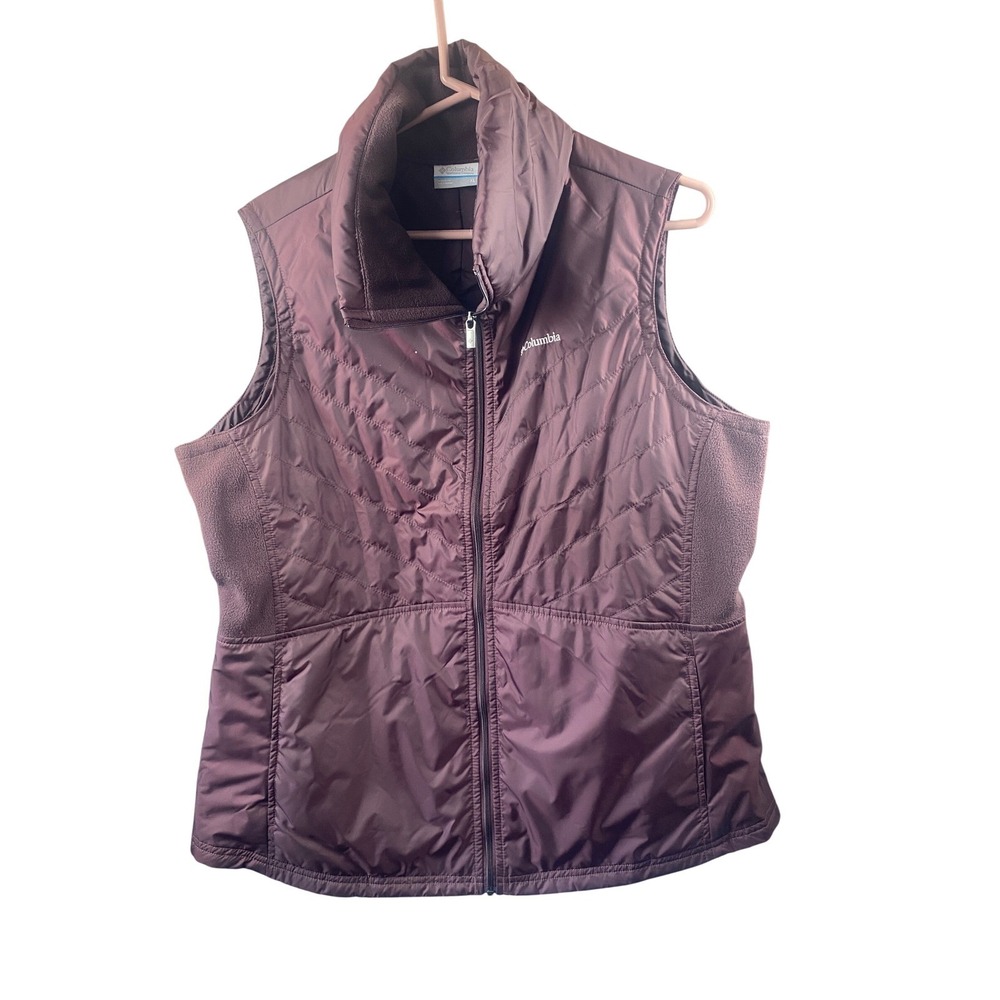 Columbia Vest Womens Extra Large Plum Outdoors Athleisure Lifestyle Everyday - Picture 1 of 6